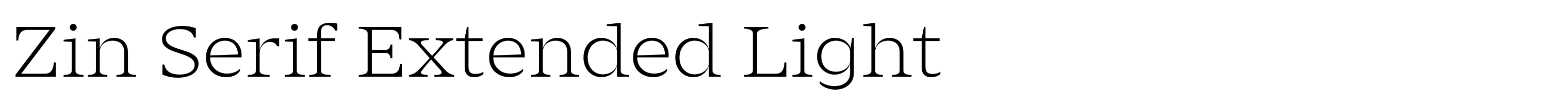 Zin Serif Extended Light